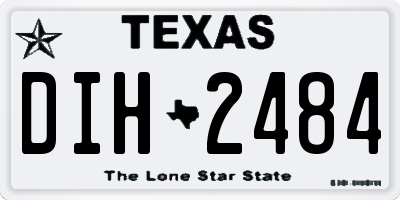 TX license plate DIH2484