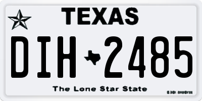 TX license plate DIH2485