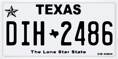 TX license plate DIH2486
