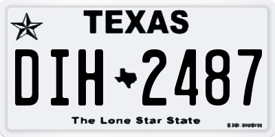 TX license plate DIH2487