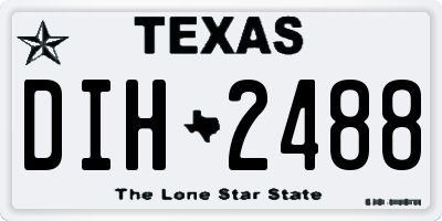 TX license plate DIH2488