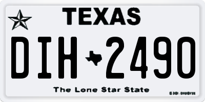 TX license plate DIH2490