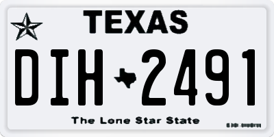 TX license plate DIH2491