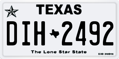 TX license plate DIH2492