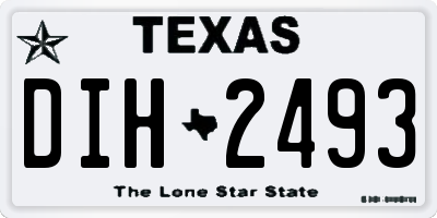 TX license plate DIH2493