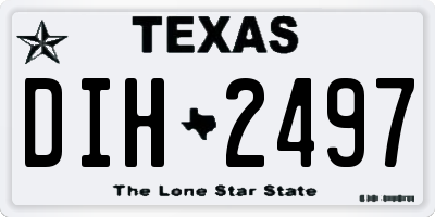 TX license plate DIH2497