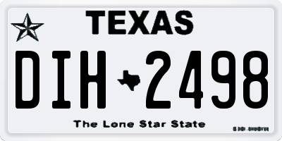 TX license plate DIH2498