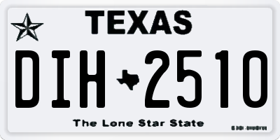 TX license plate DIH2510