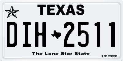 TX license plate DIH2511