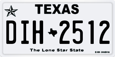 TX license plate DIH2512