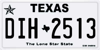TX license plate DIH2513