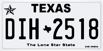 TX license plate DIH2518