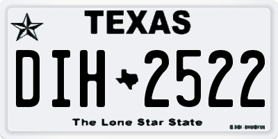 TX license plate DIH2522