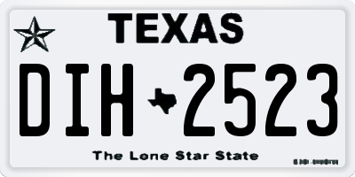 TX license plate DIH2523