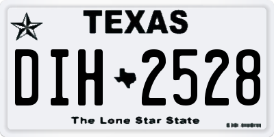 TX license plate DIH2528