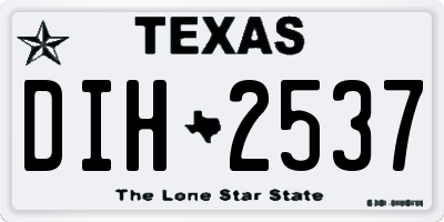 TX license plate DIH2537