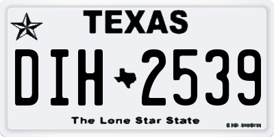 TX license plate DIH2539