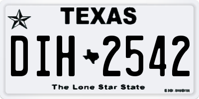 TX license plate DIH2542