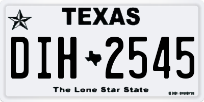 TX license plate DIH2545
