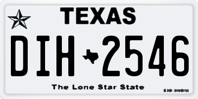 TX license plate DIH2546