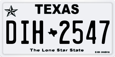 TX license plate DIH2547