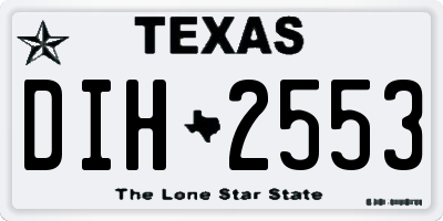 TX license plate DIH2553