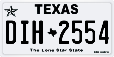 TX license plate DIH2554