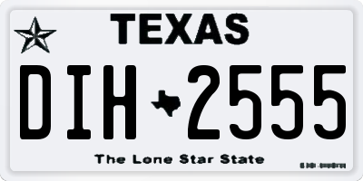 TX license plate DIH2555