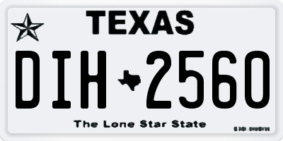 TX license plate DIH2560