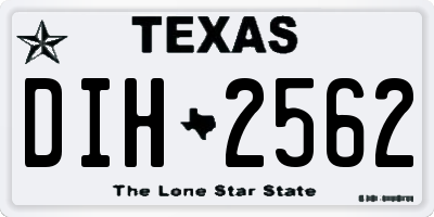 TX license plate DIH2562