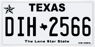 TX license plate DIH2566