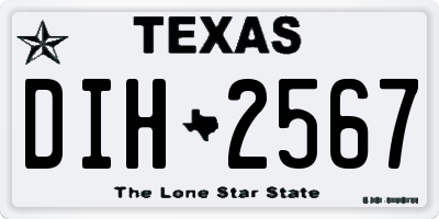 TX license plate DIH2567