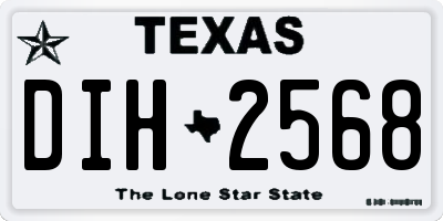 TX license plate DIH2568
