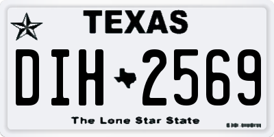 TX license plate DIH2569