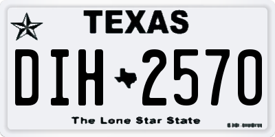 TX license plate DIH2570