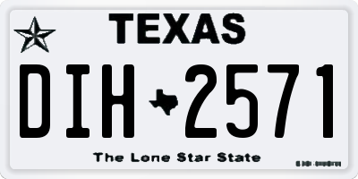 TX license plate DIH2571