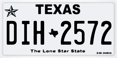 TX license plate DIH2572
