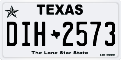 TX license plate DIH2573