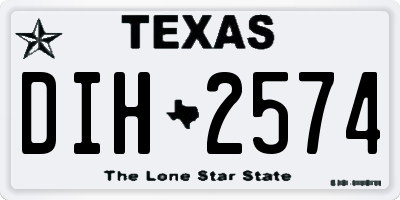 TX license plate DIH2574