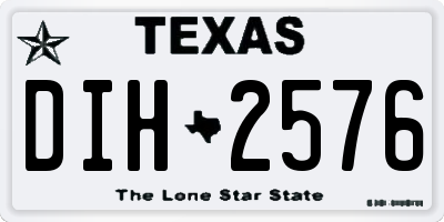 TX license plate DIH2576
