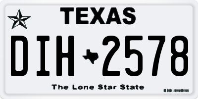 TX license plate DIH2578