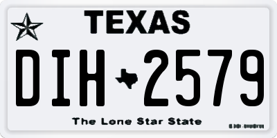 TX license plate DIH2579