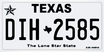TX license plate DIH2585