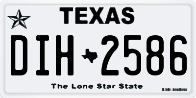TX license plate DIH2586
