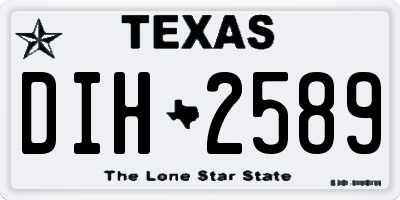 TX license plate DIH2589