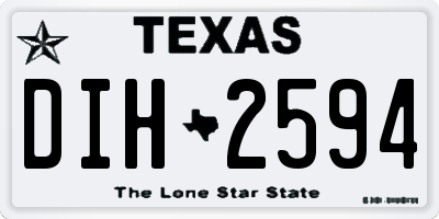 TX license plate DIH2594