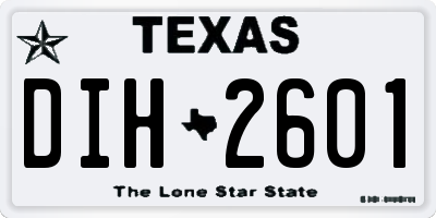 TX license plate DIH2601