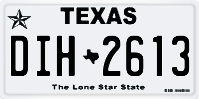 TX license plate DIH2613
