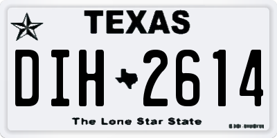 TX license plate DIH2614