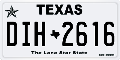TX license plate DIH2616